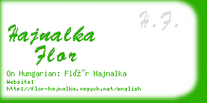 hajnalka flor business card